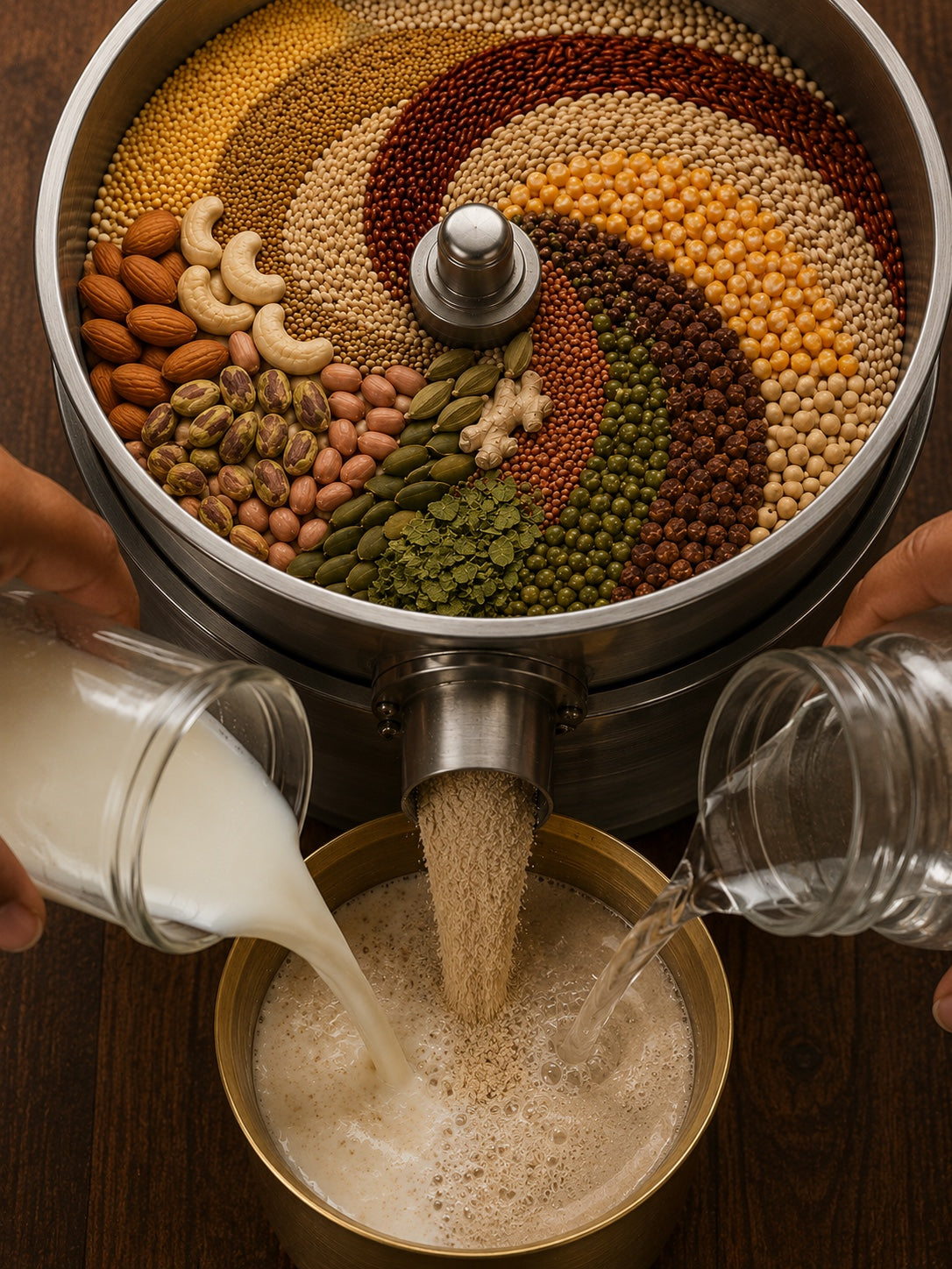 22 whole-food ingredients mixed with milk and water