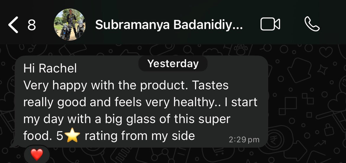Subramanya 5-star WhatsApp review for Swaasaa